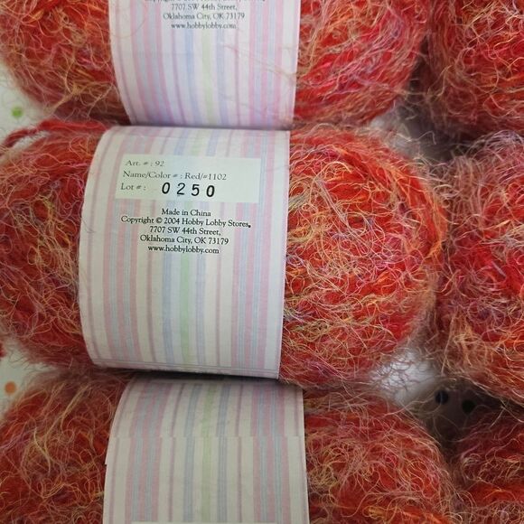 Soft Delight Red Yarn by YARN BEE 9 SKEINS - Picture 7 of 9